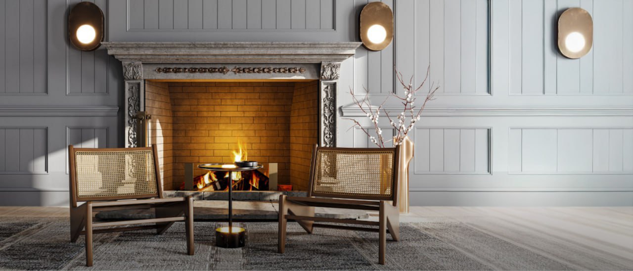 Professional fireplace services - cozy wood burning stove installation