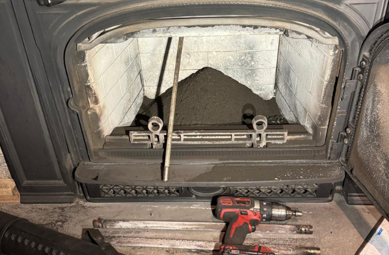 Cleaning of a Steel Wood Stove