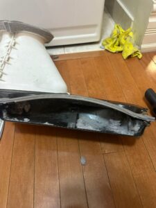 dryer lint exhaust housing clogged with lint
