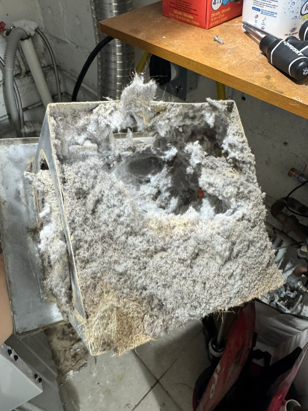 dryer taking hours to dry clothes due to blocked vent